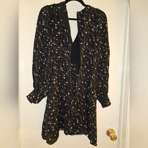 TED BAKER  Gemmi long sleeved mini dress With Stars Ted Sz 3, US Sz 8 - Picture 4 of 10